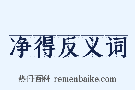 净得反义词是什么意思的图片